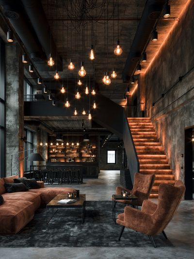 Industrial Loft Interior Photography Poster.