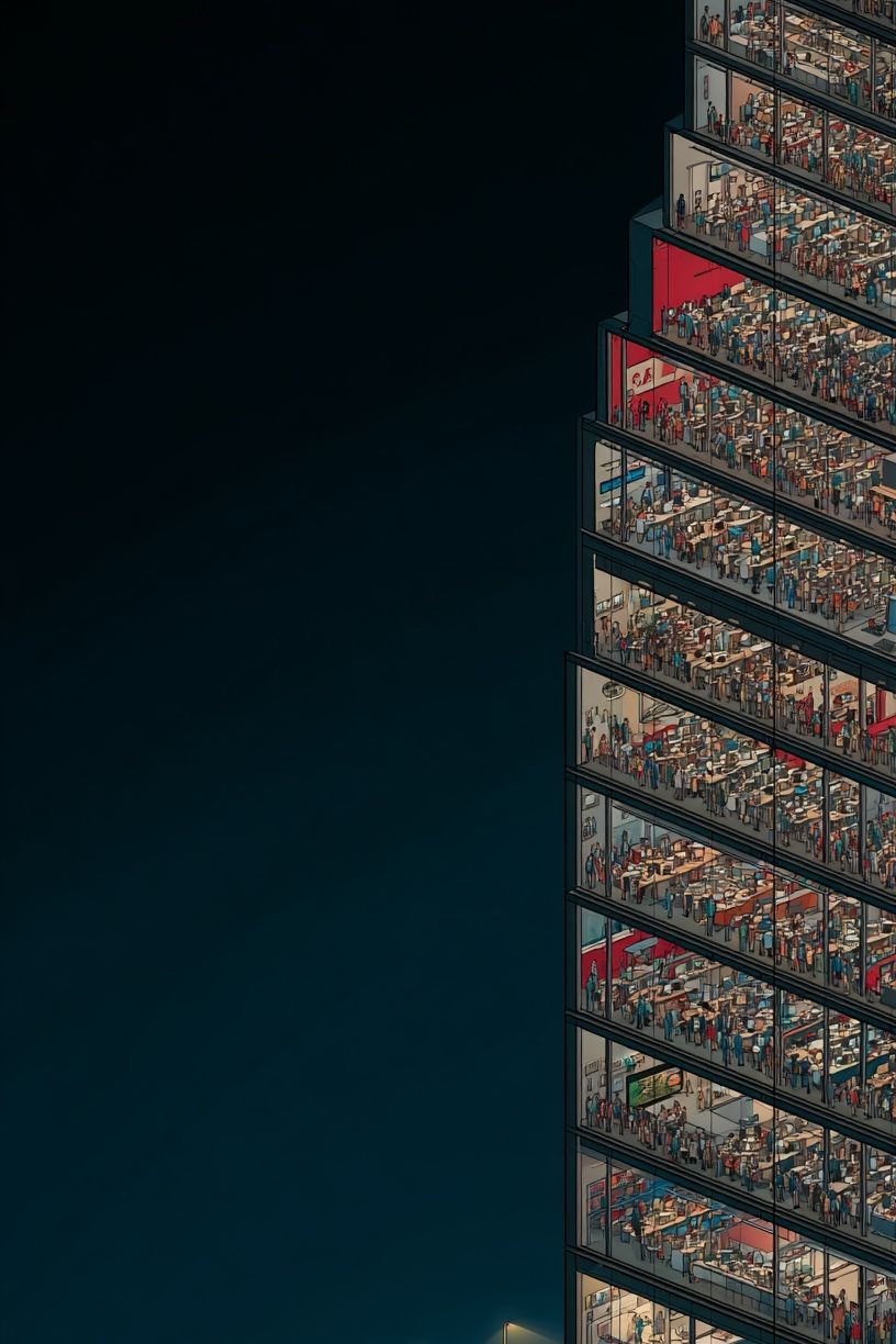 Urban Office Tower Illustration Poster. poster detail