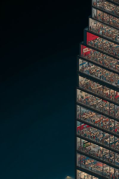 Urban Office Tower Illustration Poster. poster