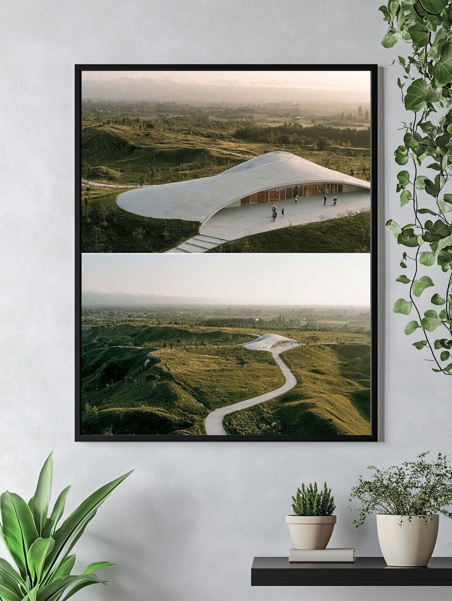 Modern Landscape Pavilion Print. — room view 4