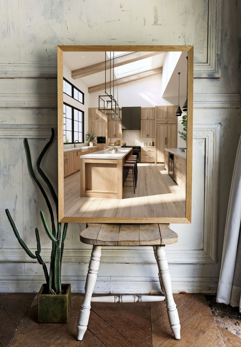 Modern Sunlit Kitchen Interior Print. room preview