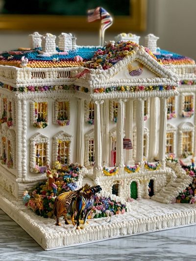 White House Cake Sculpture Print.