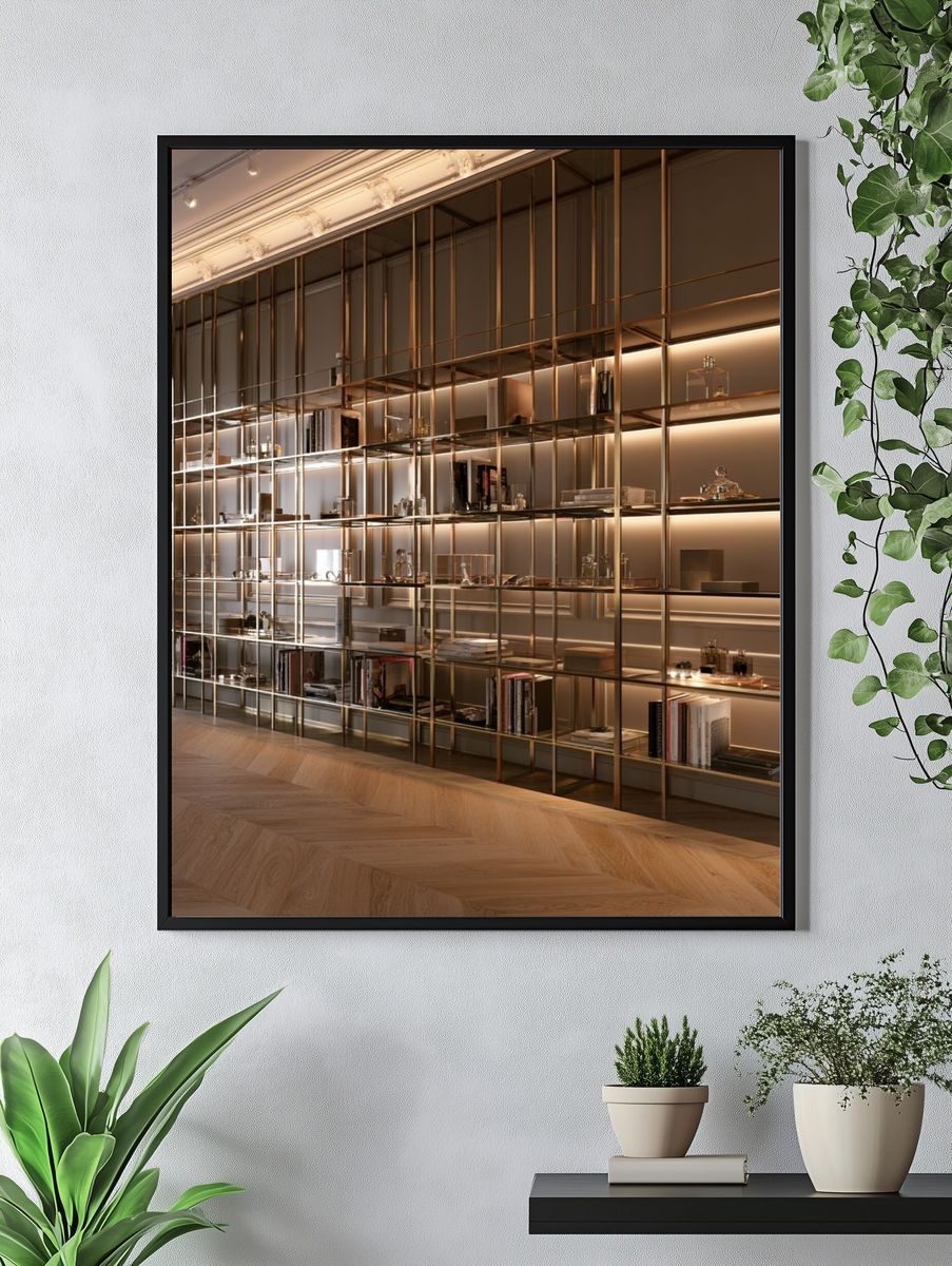 Luxury Library Interior Photography Poster. — room view 4