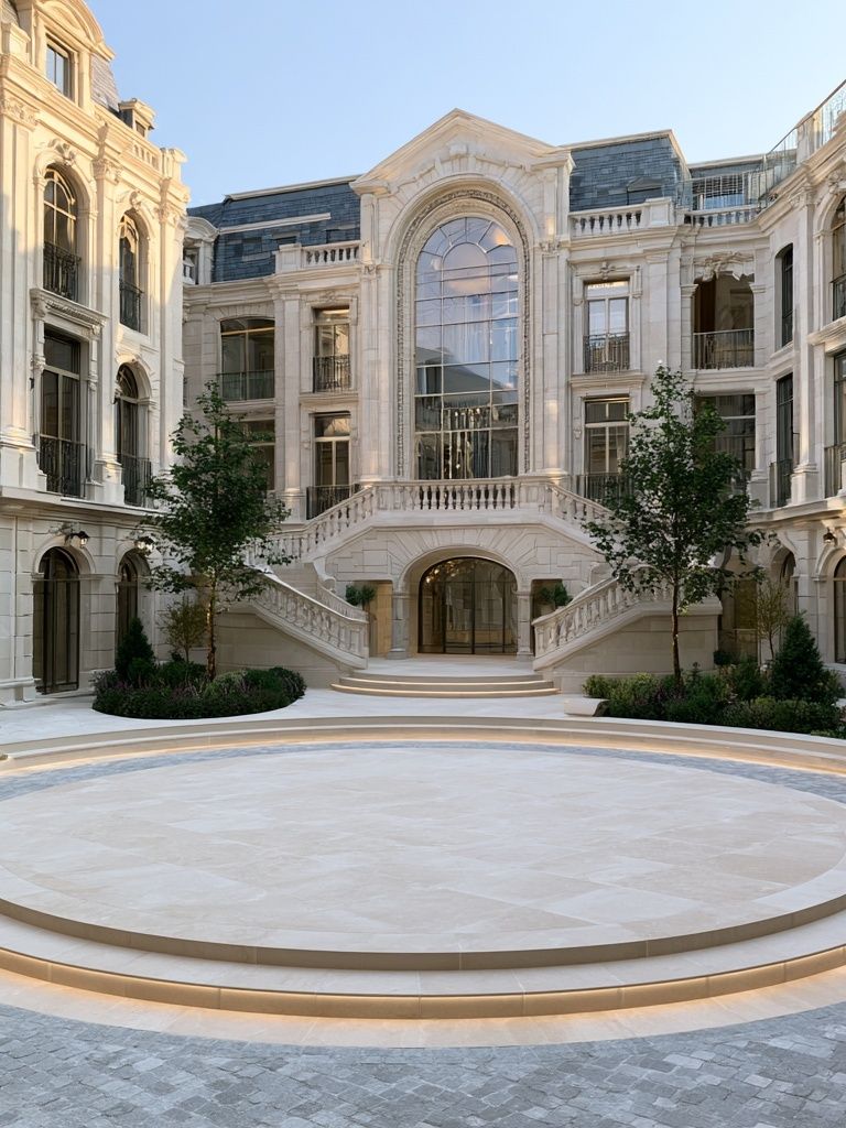 Grand Courtyard Architecture Print. poster — architecture art