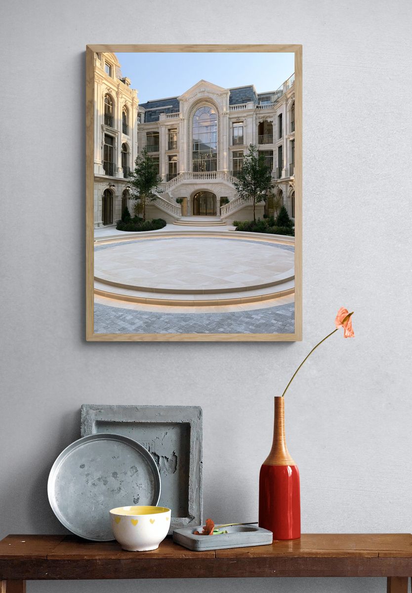 Grand Courtyard Architecture Print. — room view 3