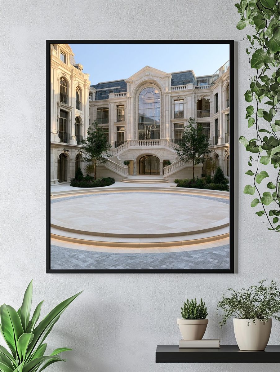 Grand Courtyard Architecture Print. — room view 4