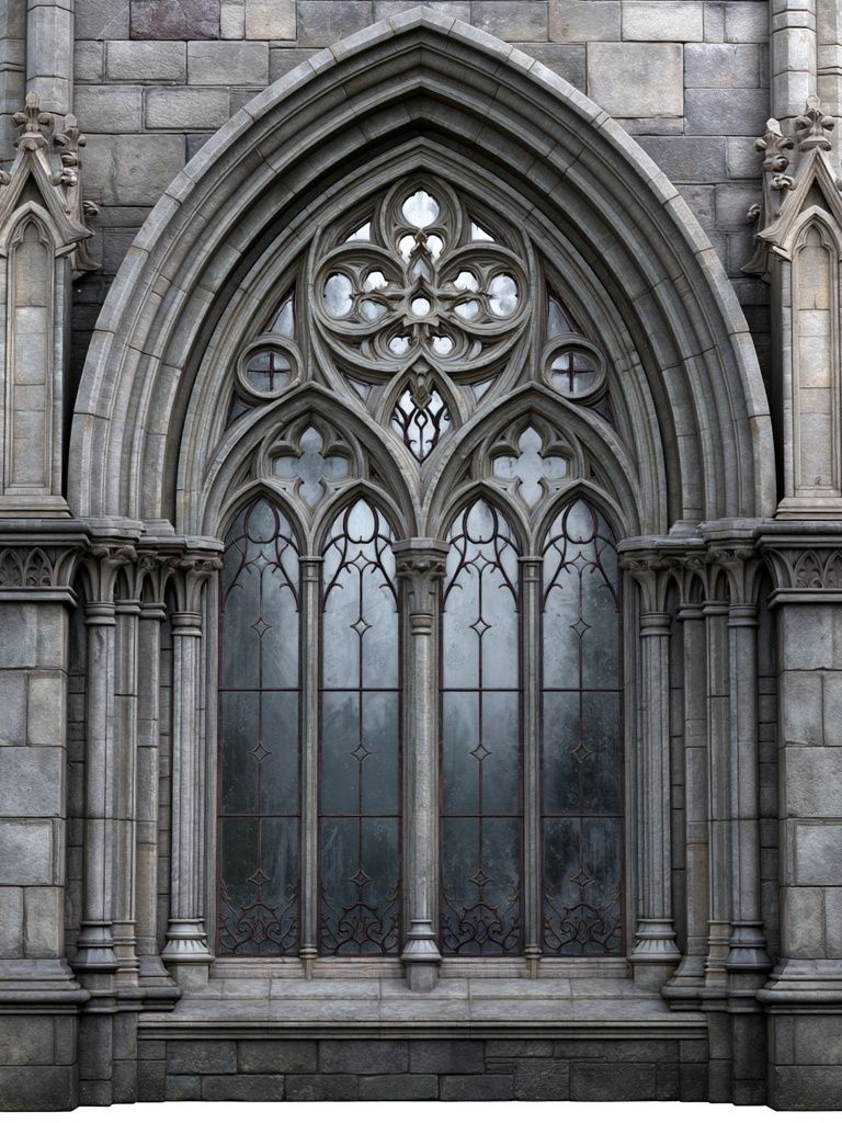 Gothic Cathedral Window Architecture Print. poster detail