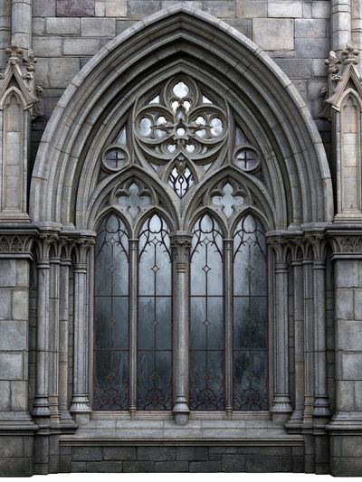 Gothic Cathedral Window Architecture Print.