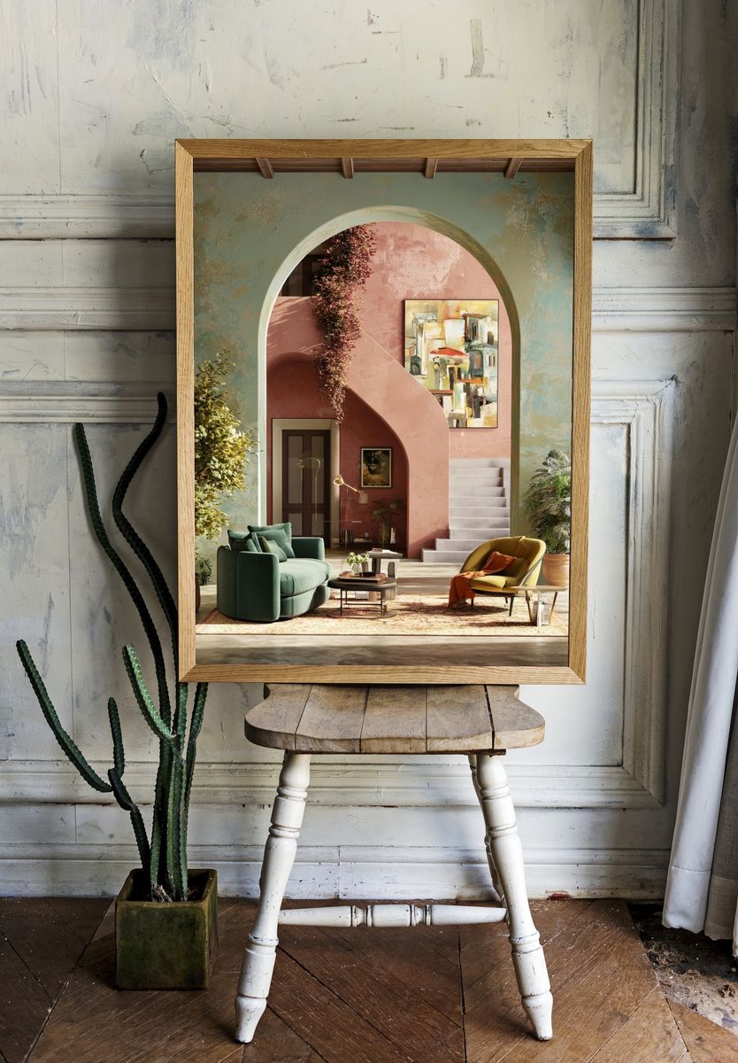 Pastel Arch Interior Poster. room preview