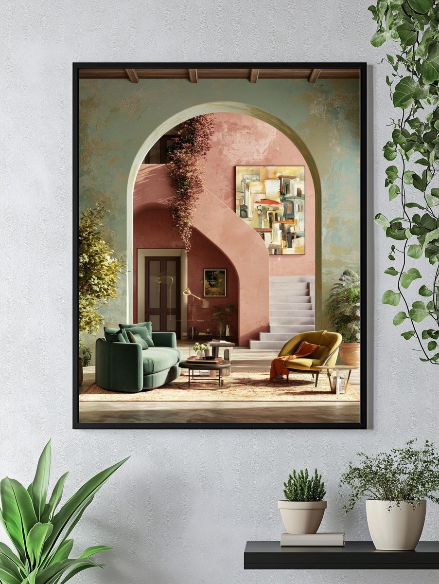 Pastel Arch Interior Poster. — room view 4