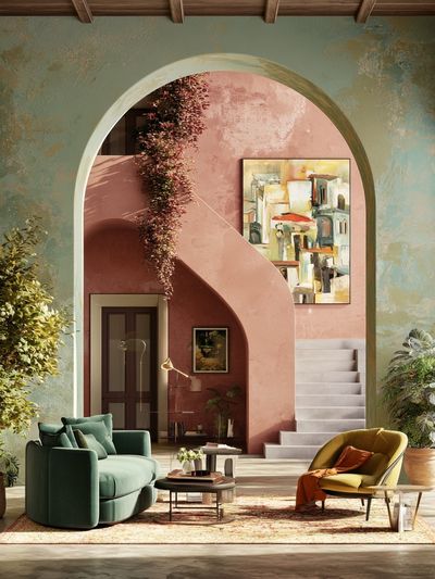 Pastel Arch Interior Poster.