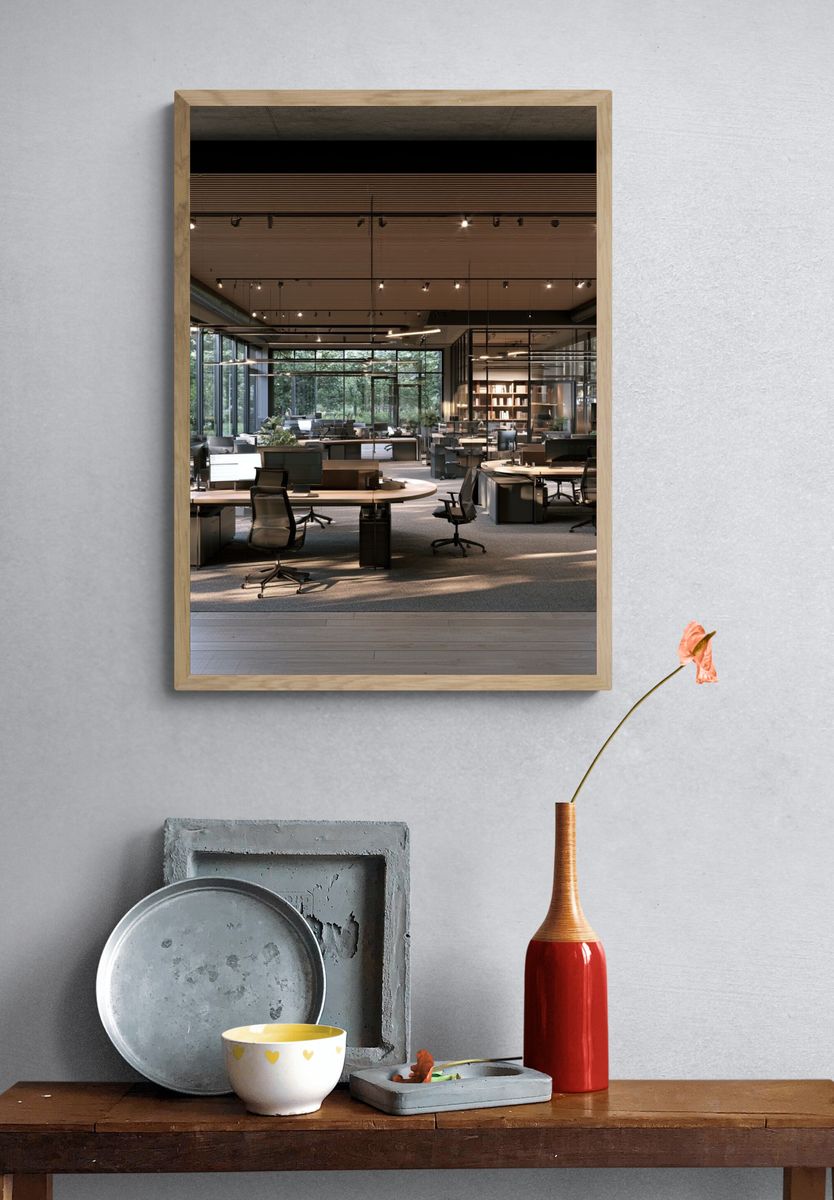 Modern Office Interior Photography Poster. — room view 3