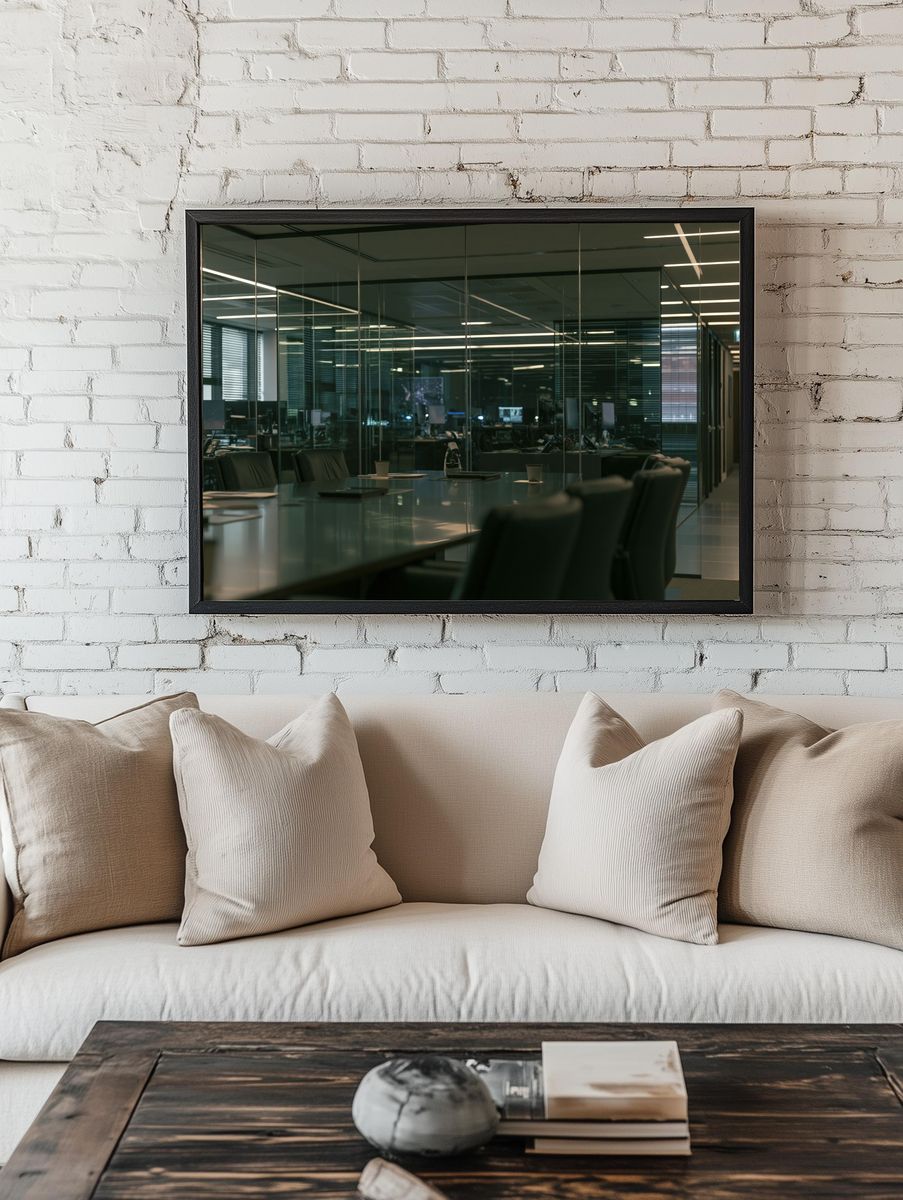 Modern Glass Office Interior Poster. room preview