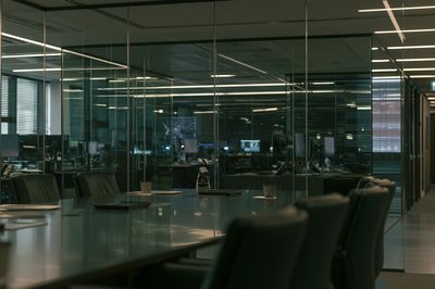 Modern Glass Office Interior Poster.