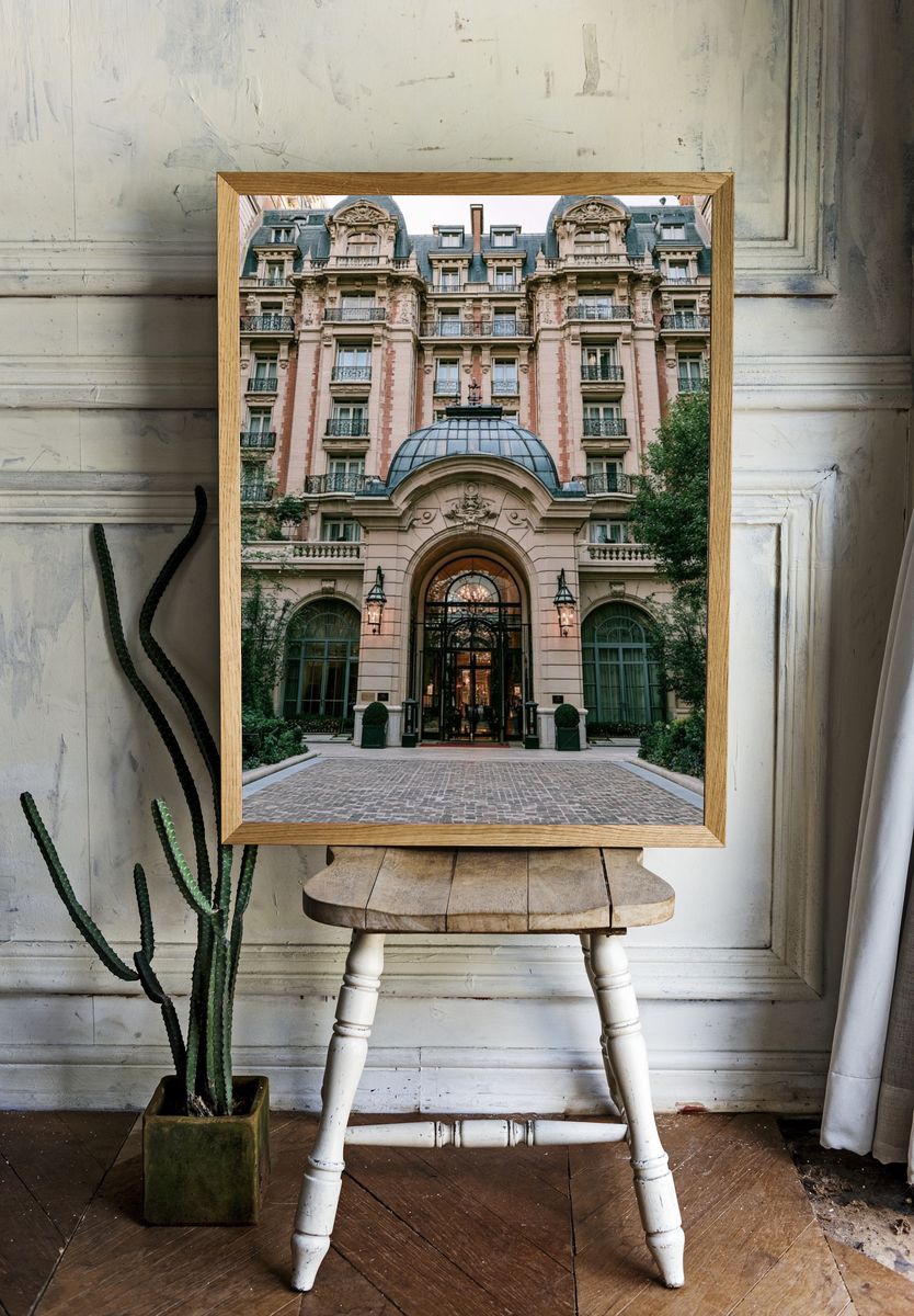 Parisian Hotel Facade Photography Poster. room preview