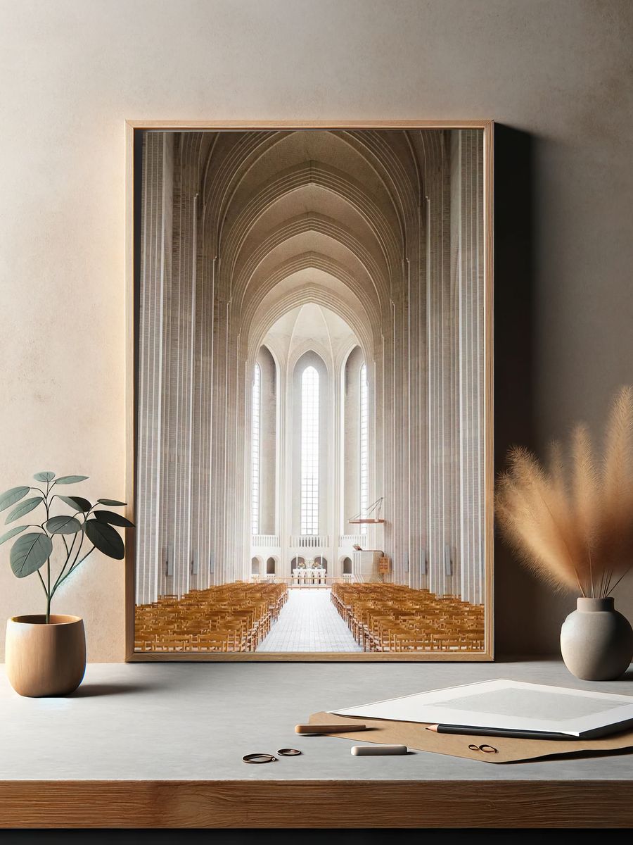 Grundtvigs Kirke, architecture. — room view 2