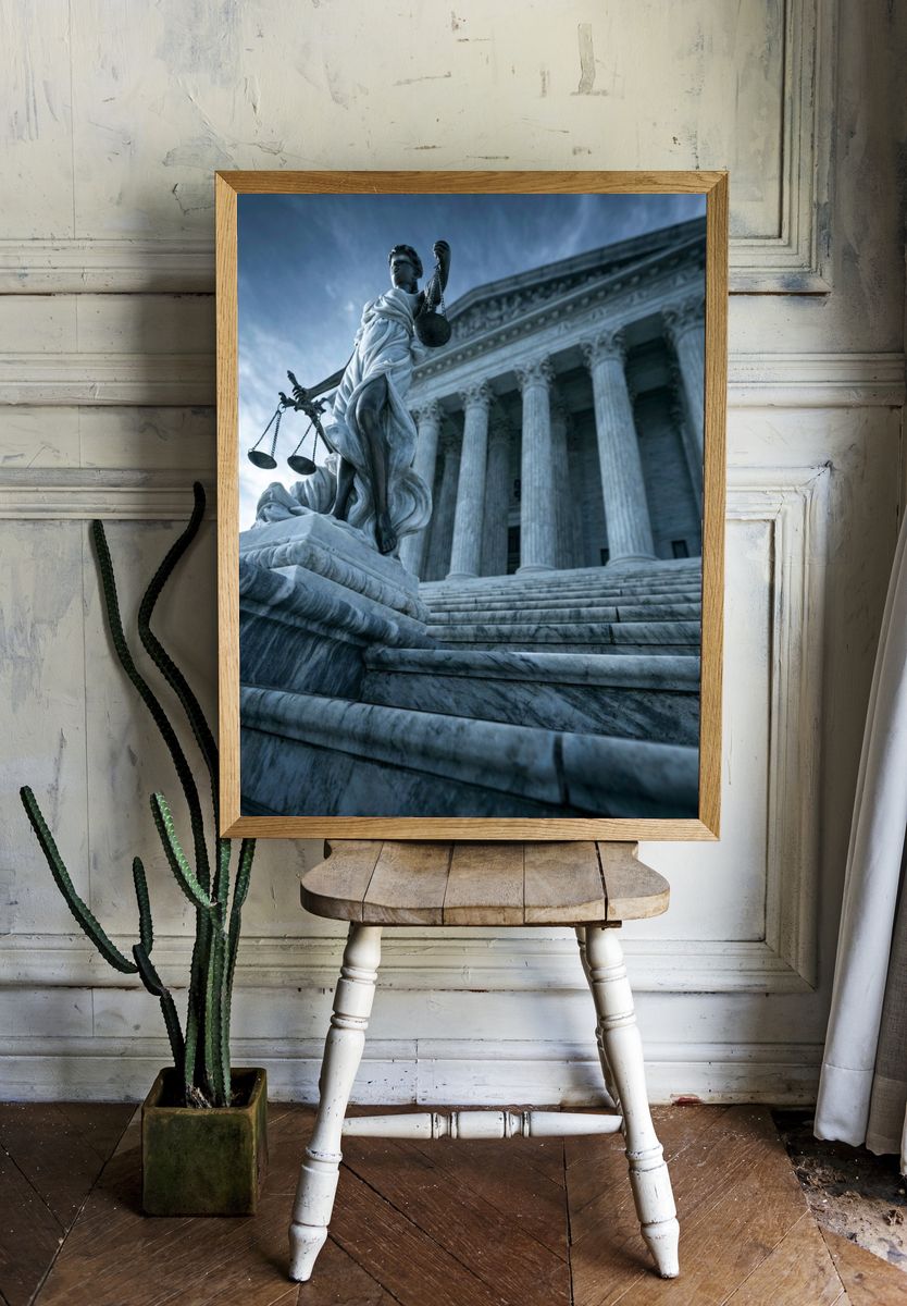 Justice Statue Court Building Poster. room preview