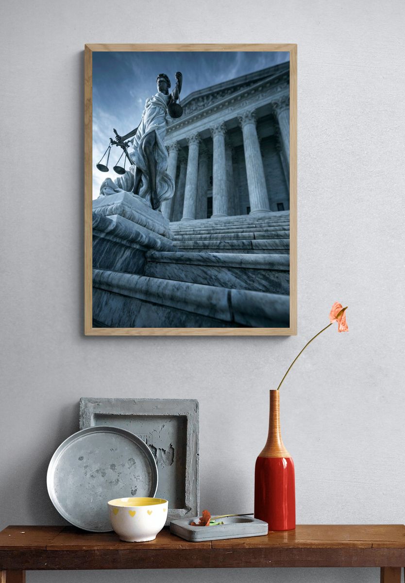 Justice Statue Court Building Poster. — room view 3