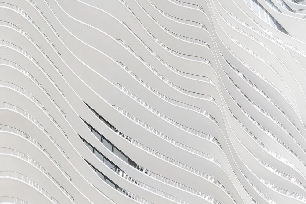 Wavy Architecture — Modern Print. poster — architecture art
