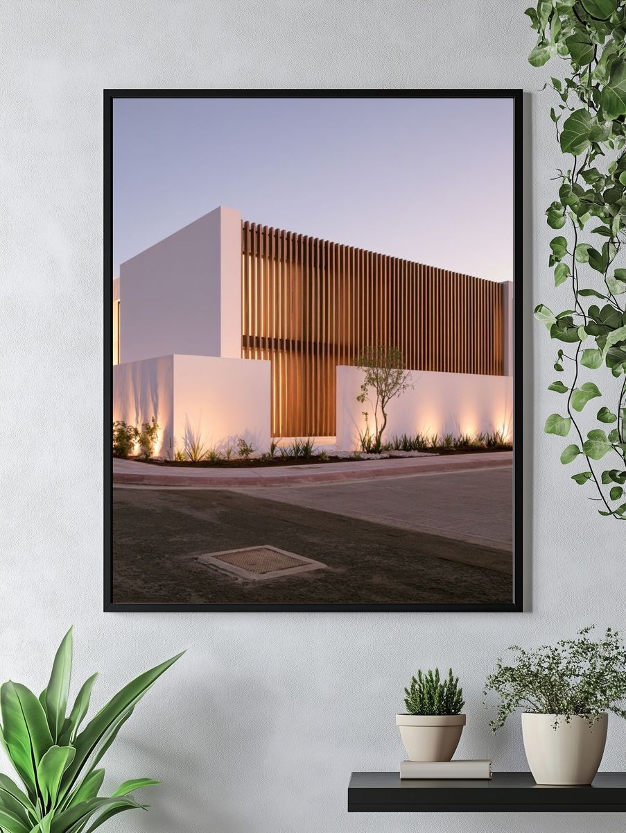 Modern Villa Architecture Poster. — room view 4
