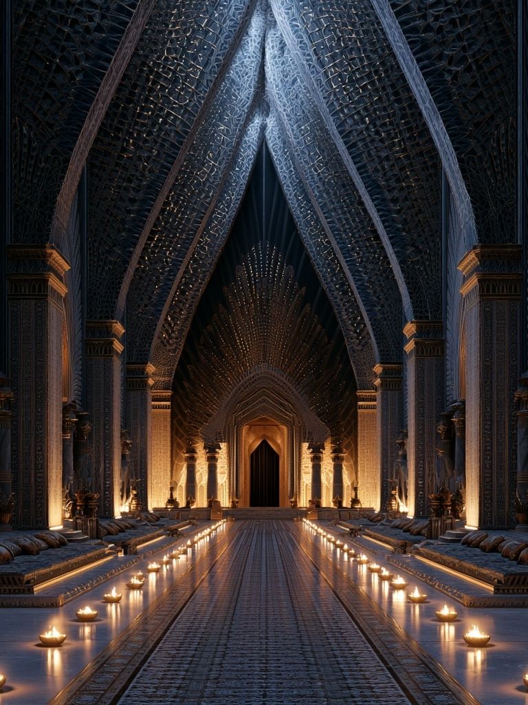 Mystic Temple Hallway Print. poster detail