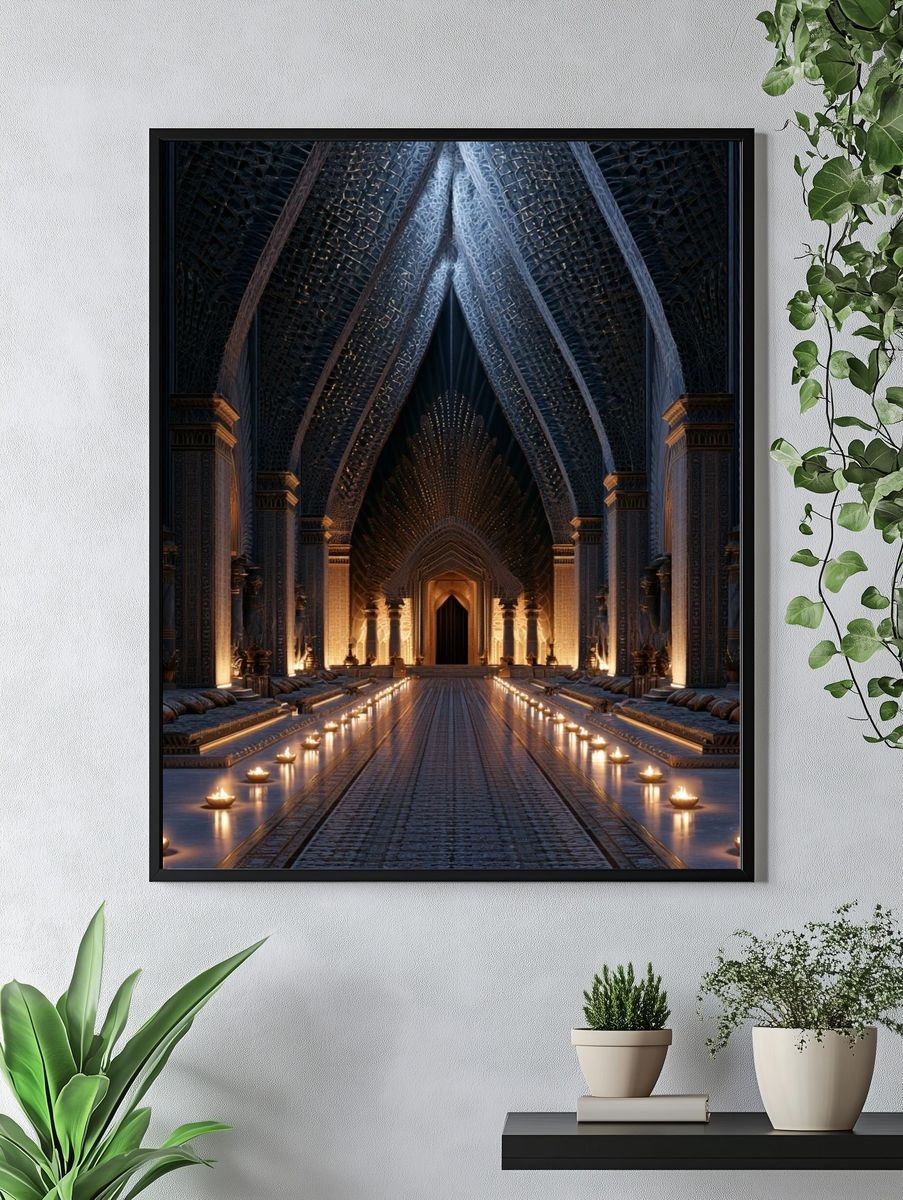 Mystic Temple Hallway Print. — room view 4