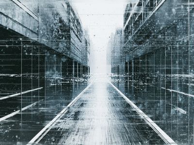 Futuristic City Corridor Print.