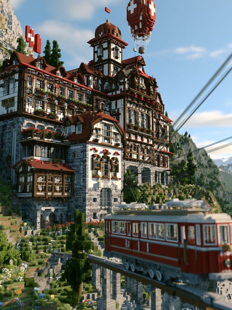 Alpine Mountain Tram Poster. poster — architecture art