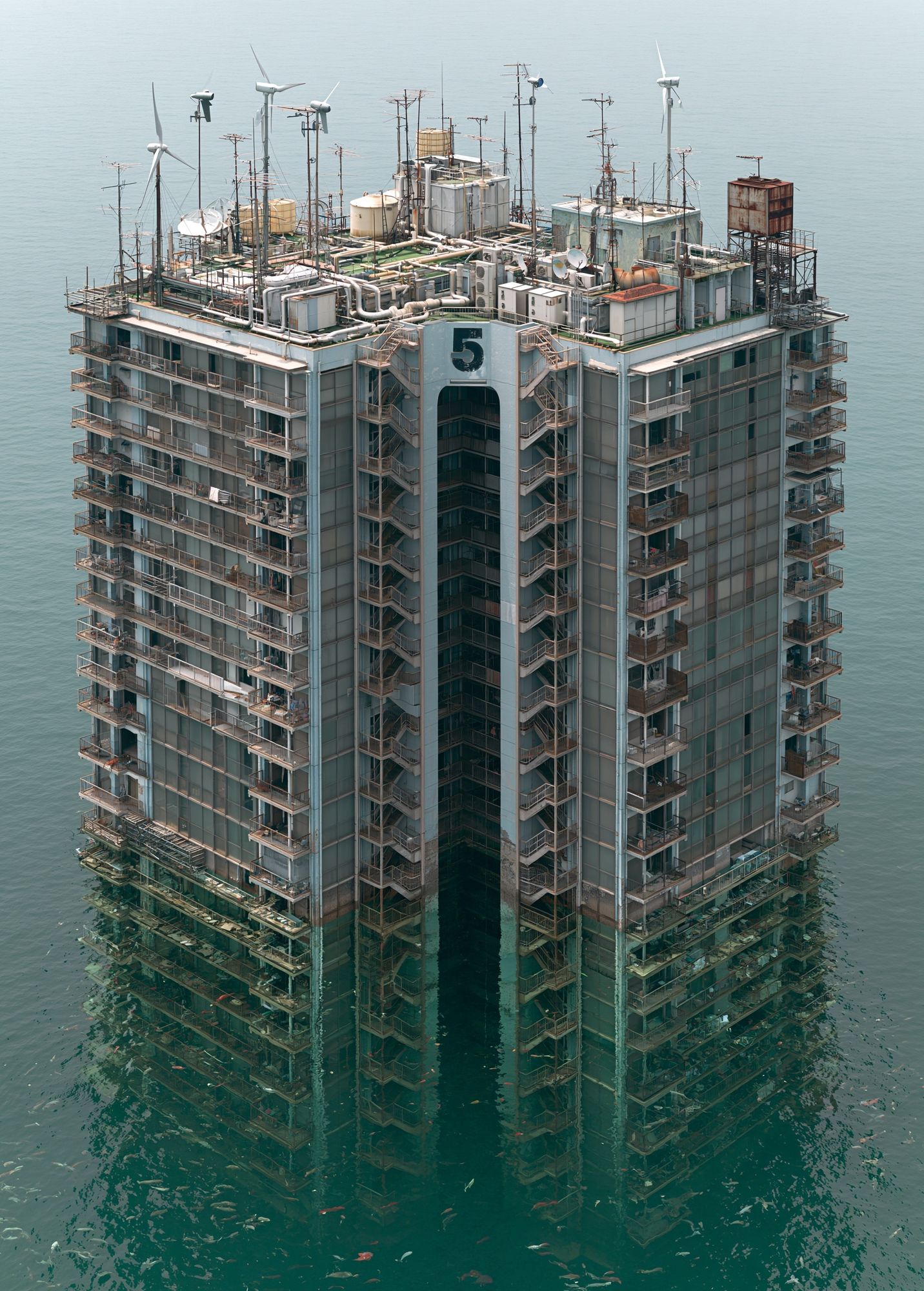Ocean Tower Architecture Print. poster — architecture art