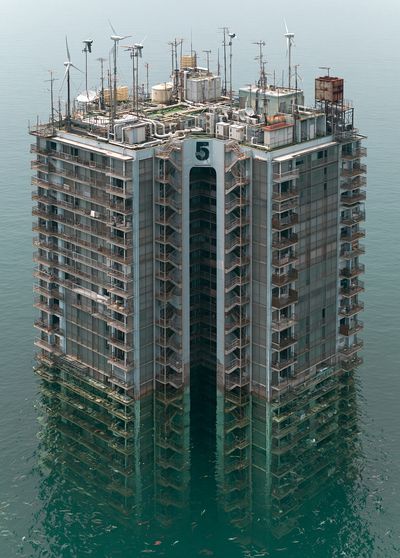 Ocean Tower Architecture Print.