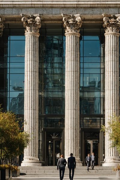 Neoclassical Facade Street Photography Poster. poster print