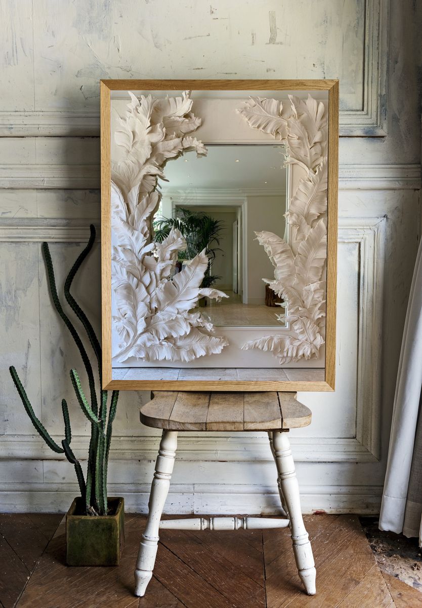 Feather Relief Mirror Poster. — room view 1