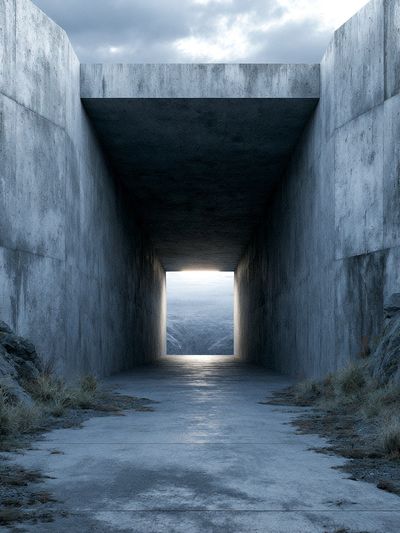 Concrete Passage — Architecture Print. poster