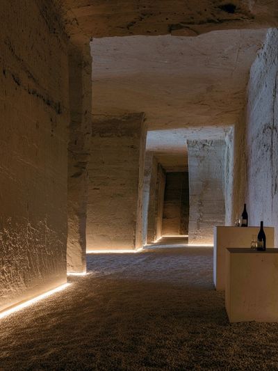 Stone Corridor Interior Photography Poster.
