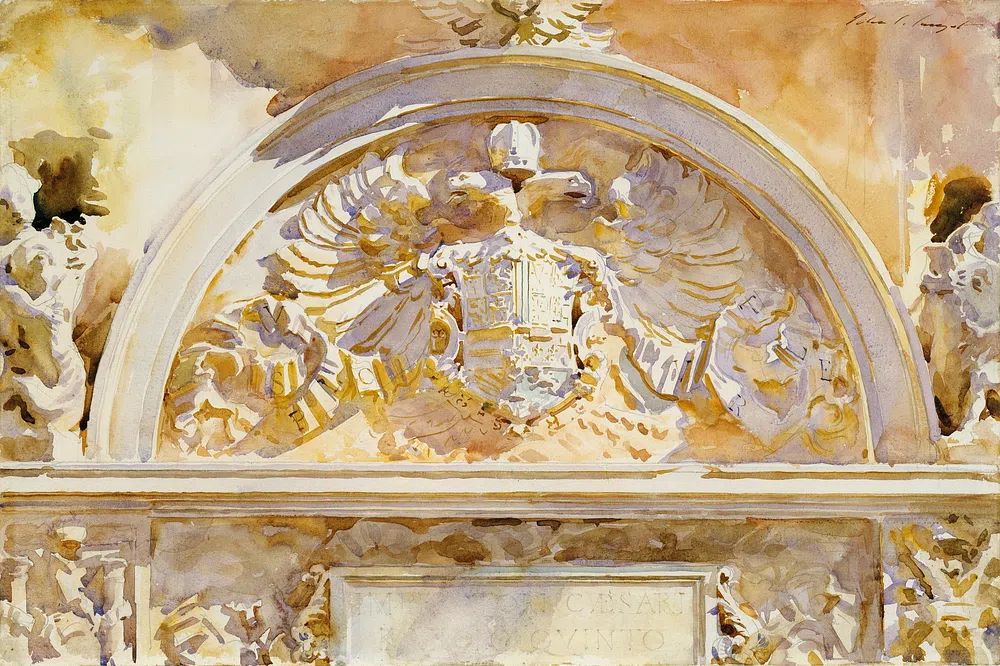 Escutcheon Charles V Spain (1912). poster — architecture art