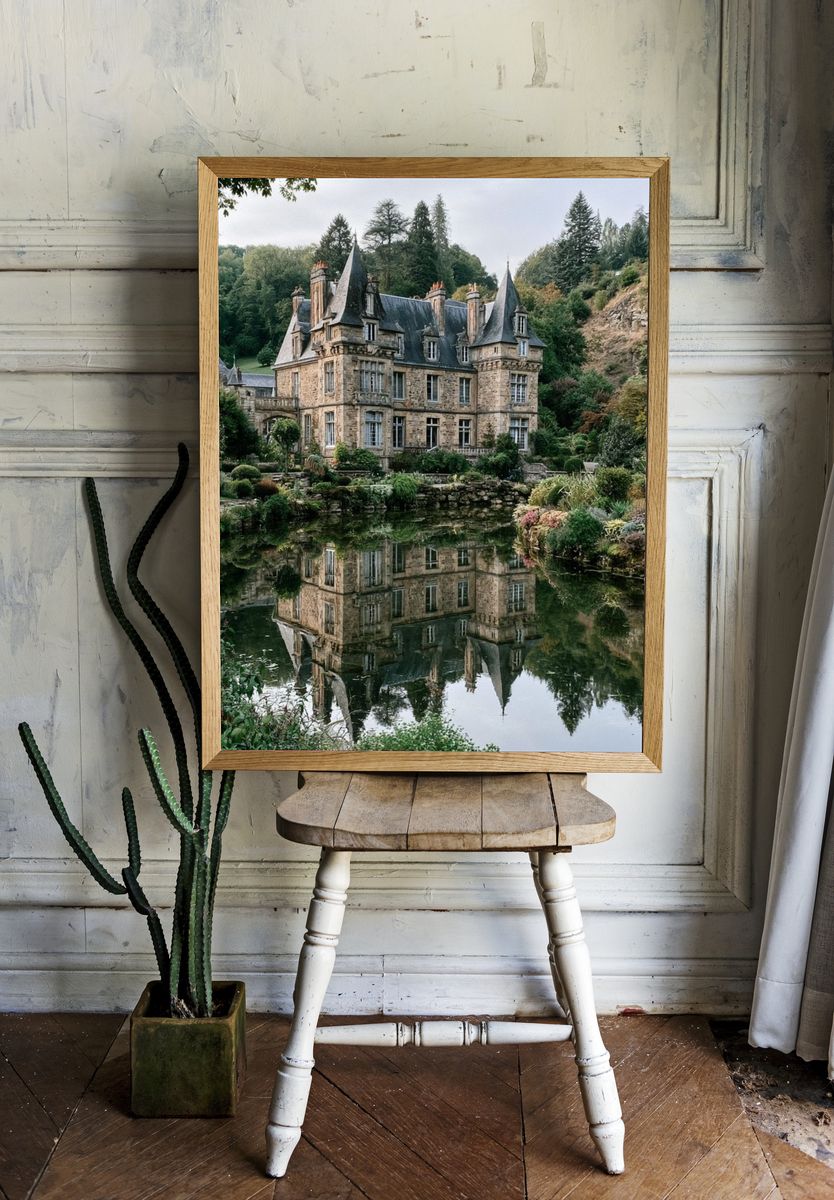 French Chateau Garden Poster. room preview