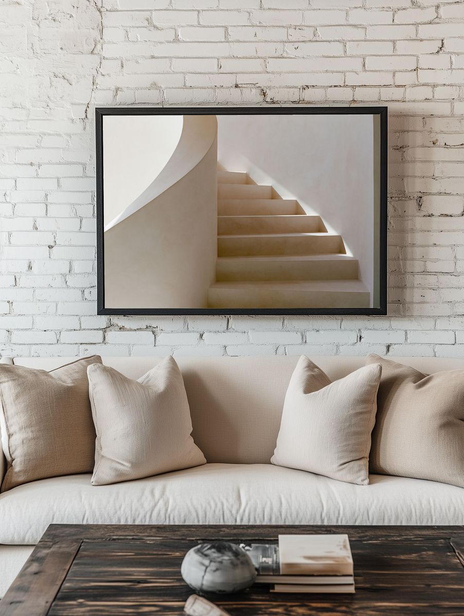 Minimalist Staircase Interior Print. room preview