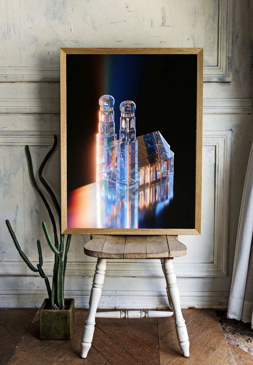 Crystal Cathedral Digital Art Print. — room view 1
