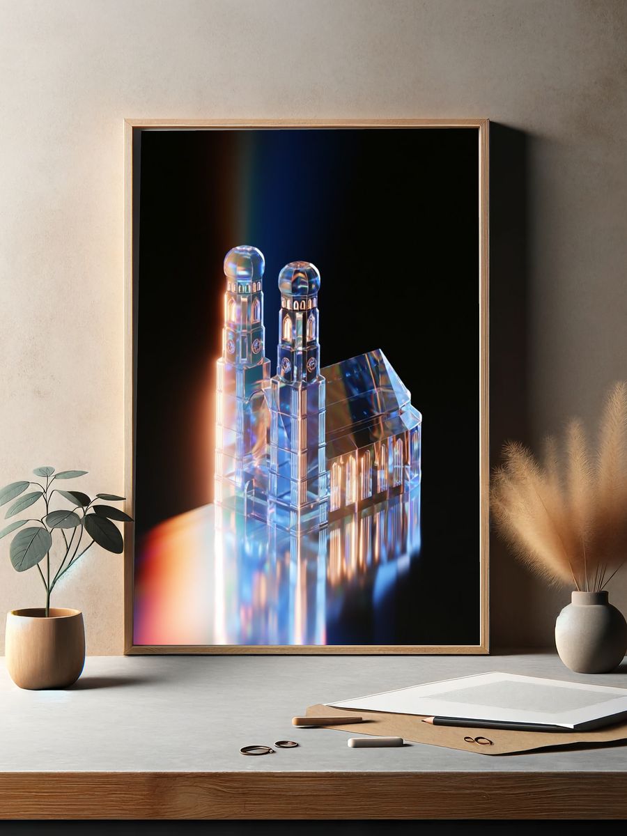 Crystal Cathedral Digital Art Print. — room view 2
