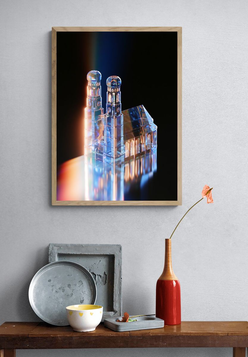 Crystal Cathedral Digital Art Print. — room view 3