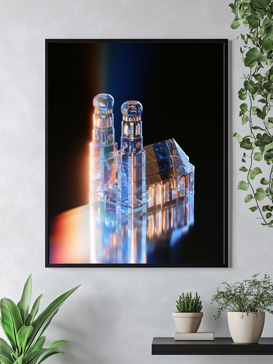 Crystal Cathedral Digital Art Print. — room view 4