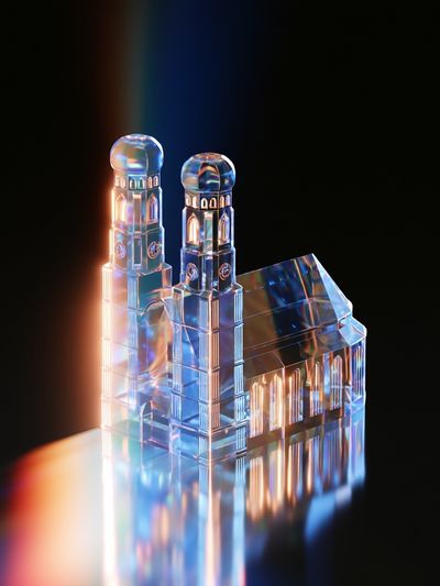 Crystal Cathedral Digital Art Print. poster