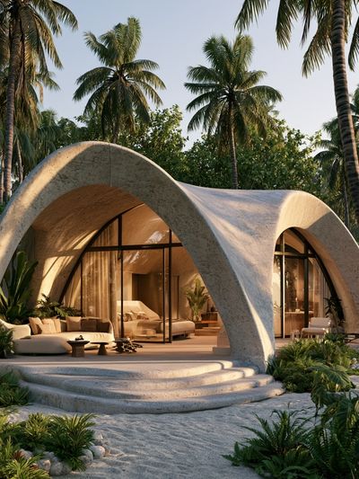 Tropical Arch Villa Photography Poster.