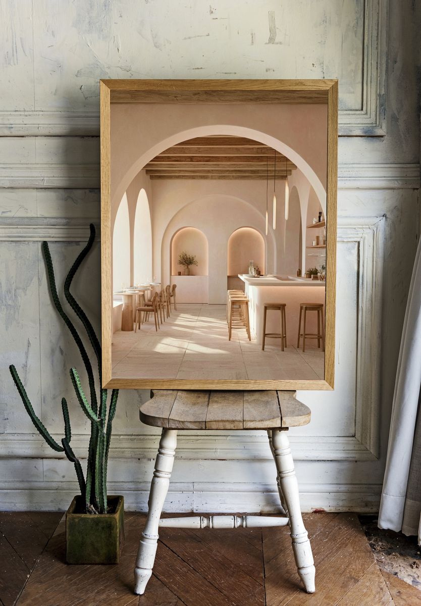 Mediterranean Arch Interior Print. — room view 1