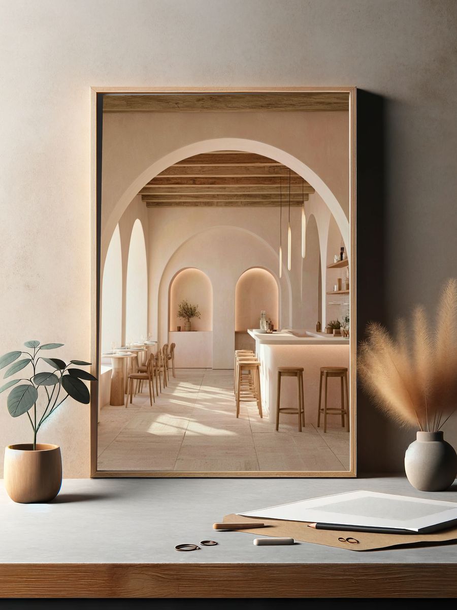 Mediterranean Arch Interior Print. — room view 2