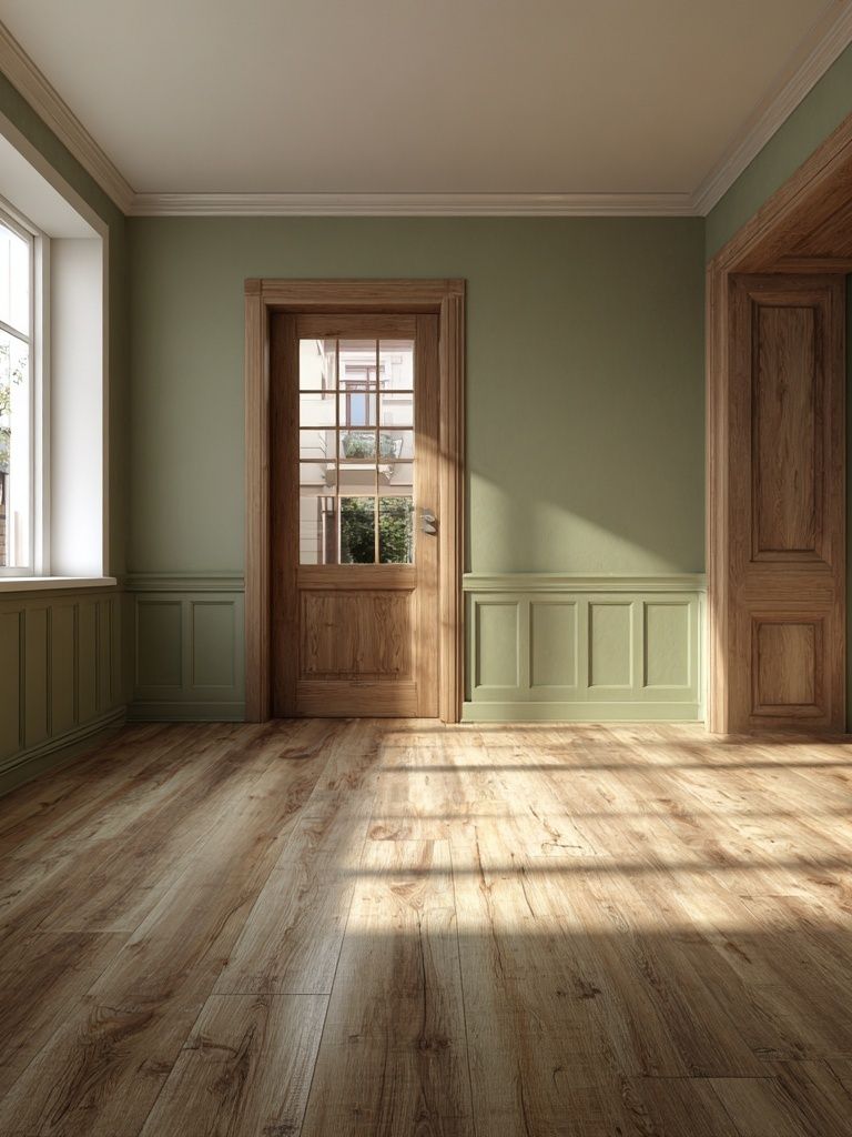 Sunlit Empty Room Interior Print. poster — architecture art