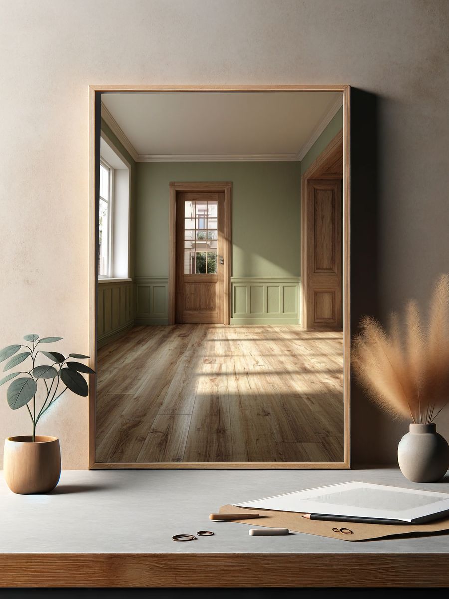 Sunlit Empty Room Interior Print. — room view 2