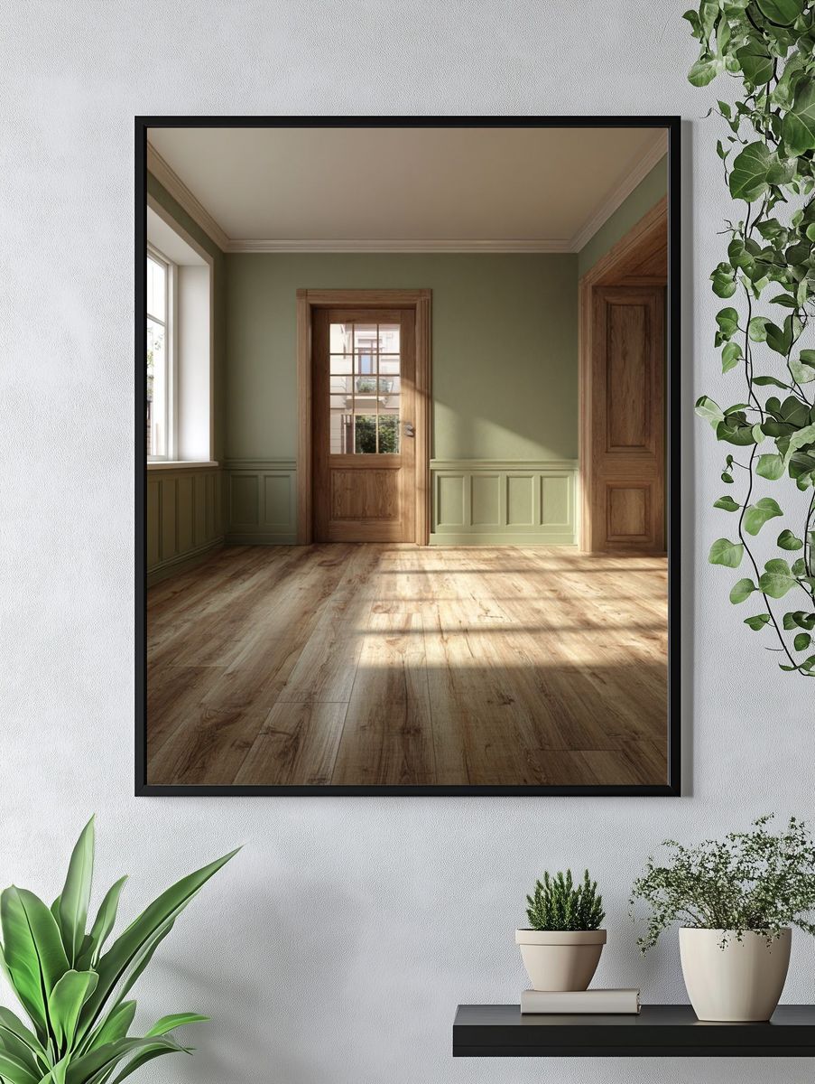 Sunlit Empty Room Interior Print. — room view 4