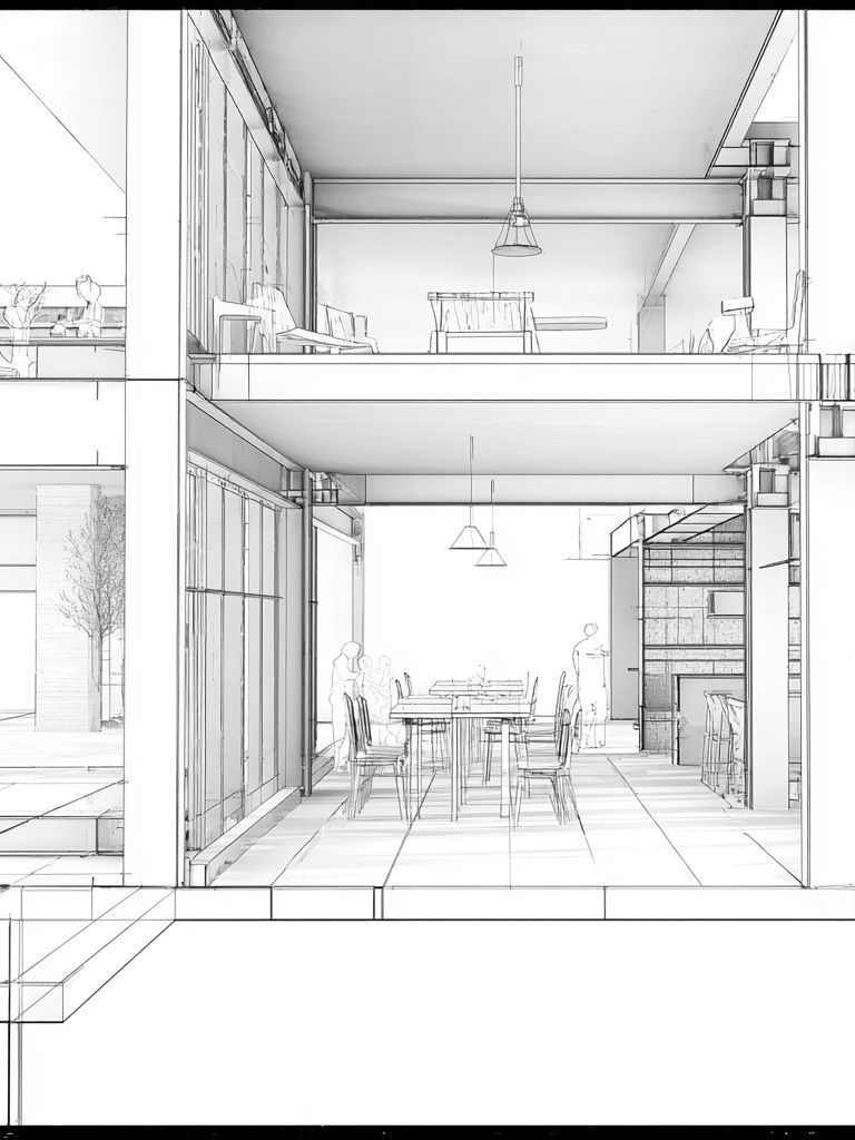 Modern Interior Sketch Poster. poster detail