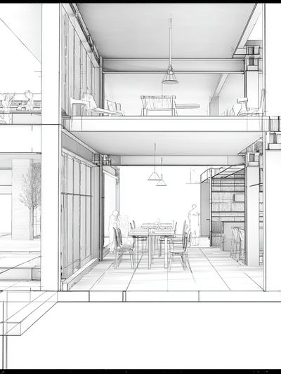 Modern Interior Sketch Poster. poster